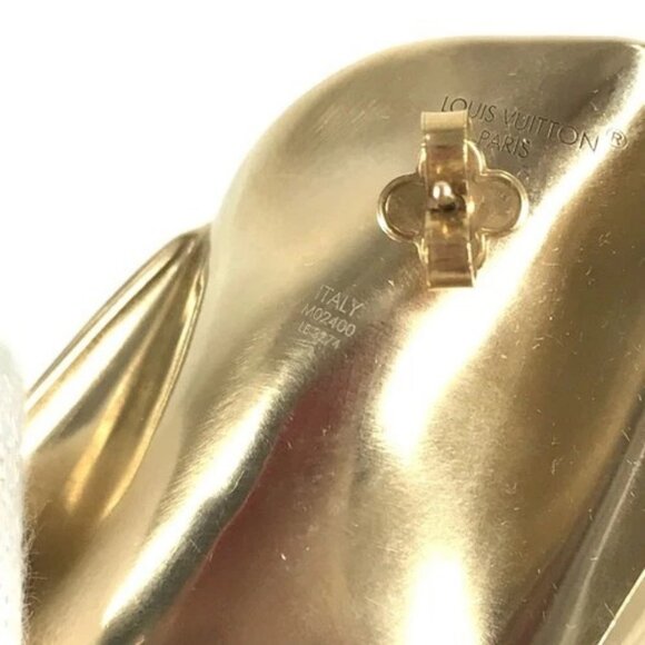 LOUIS VUITTON M02400 LV logo Pierce LV Sculpture Accessories Pierce Metal Gold - Picture 5 of 16